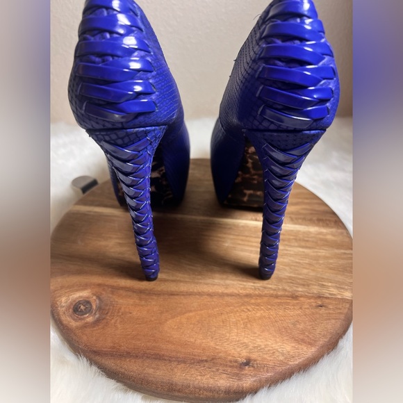 Betsey Johnson Bethani Blue Platform Heels Size 7.5 - Picture 4 of 11